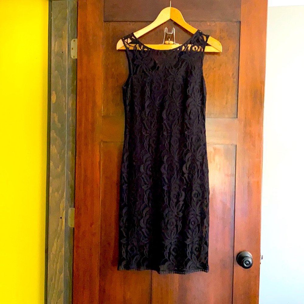 Black lace dress